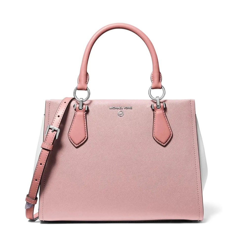 NWT MICHAEL Michael Kors Marilyn Medium Satchel Bag in Smokey Rose Multi